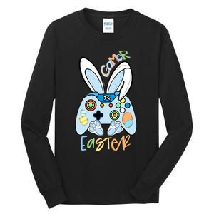 Easter Gamer Happy Easter Gamer Easter Gaming Easter Controller Tall Long Sleeve T-Shirt