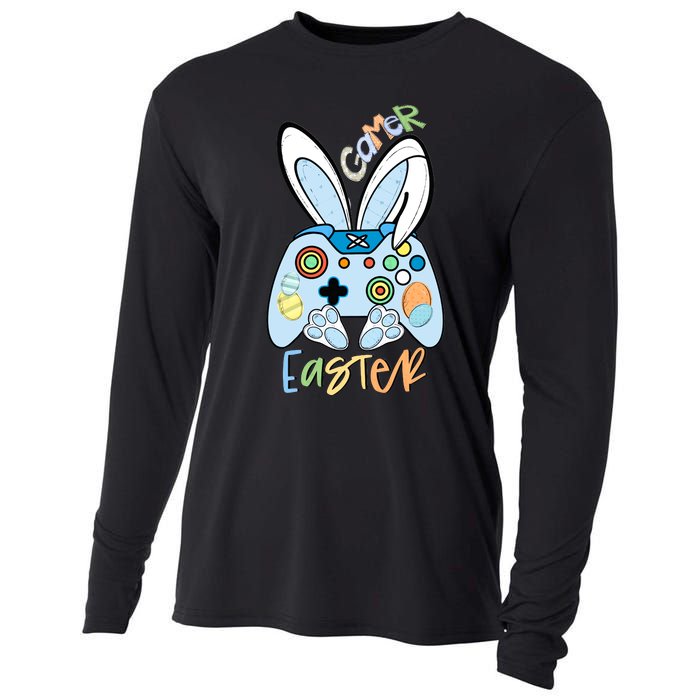 Easter Gamer Happy Easter Gamer Easter Gaming Easter Controller Cooling Performance Long Sleeve Crew