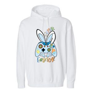 Easter Gamer Happy Easter Gamer Easter Gaming Easter Controller Garment-Dyed Fleece Hoodie