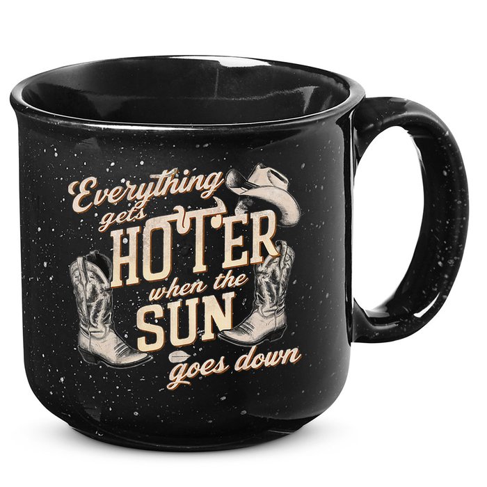 Everything Gets Hotter When The Sun Goes Down Country Music 15oz Campfire Ceramic Mug