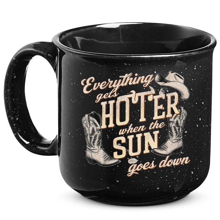 Everything Gets Hotter When The Sun Goes Down Country Music 15oz Campfire Ceramic Mug