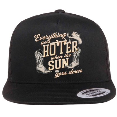 Everything Gets Hotter When The Sun Goes Down Country Music Flatbill Hat