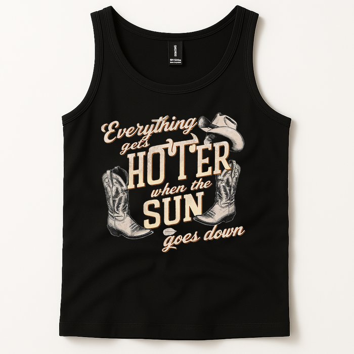 Everything Gets Hotter When The Sun Goes Down Country Music Tank Top