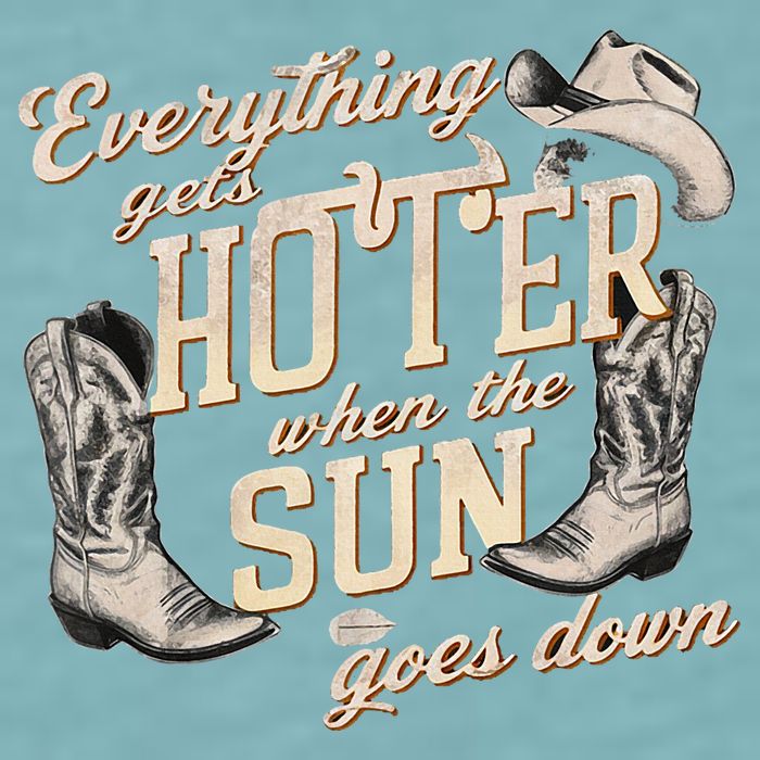 Everything Gets Hotter When The Sun Goes Down Country Music Sueded Cloud Jersey T-Shirt