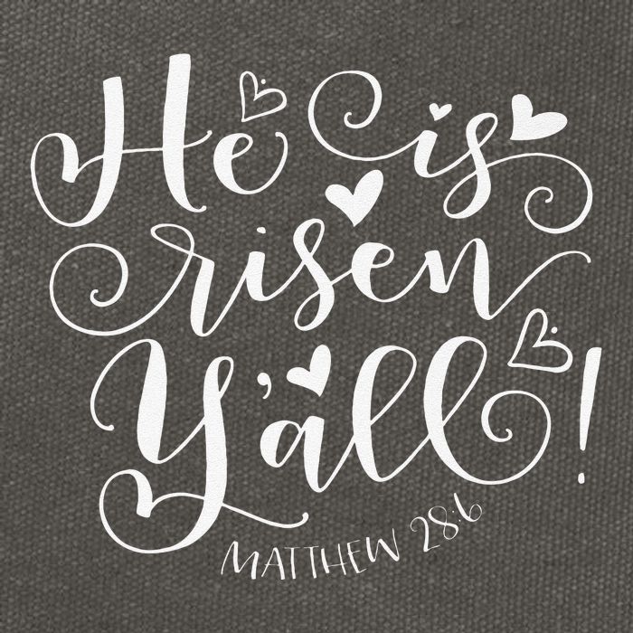 Easter Gifts He Is Risen Y'all Matthew 286 Cotton Canvas Backpack