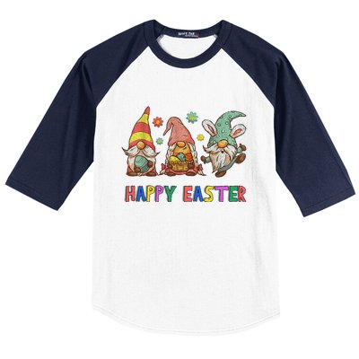 Easter Gnomes Happy Easter Eggs Baseball Sleeve Shirt