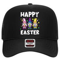 Easter Gnomes Happy Easter Egg Hunt Cute High Crown Mesh Back Trucker Hat