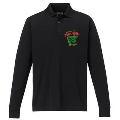 Everybody Go Hotel Motel Holiday Performance Long Sleeve Polo