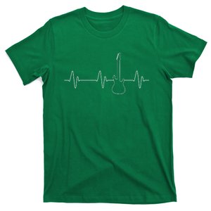 Electric Guitar Heartbeat Tee Bass Music Player T-Shirt