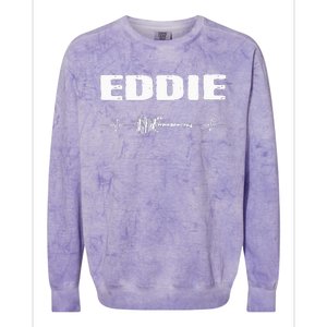 Eddie Guitar Heartbeat Music Guitarist Colorblast Crewneck Sweatshirt