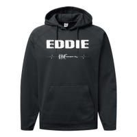 Eddie Guitar Heartbeat Music Guitarist Performance Fleece Hoodie