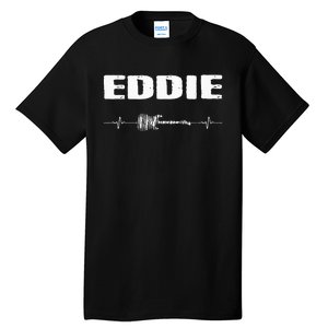 Eddie Guitar Heartbeat Music Guitarist Tall T-Shirt