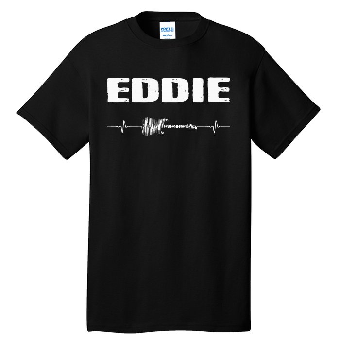 Eddie Guitar Heartbeat Music Guitarist Tall T-Shirt