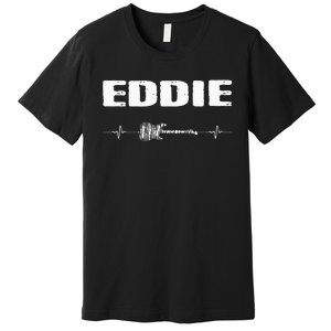 Eddie Guitar Heartbeat Music Guitarist Premium T-Shirt