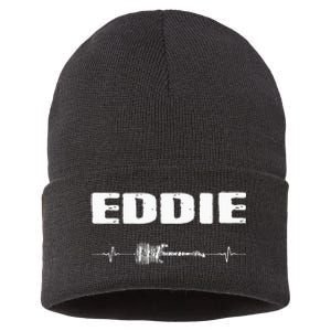 Eddie Guitar Heartbeat Music Guitarist Sustainable Knit Beanie