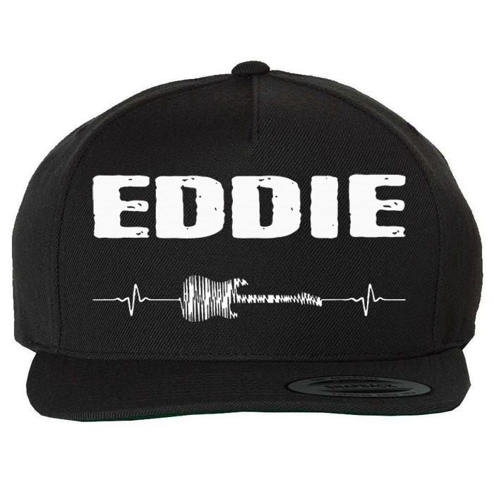 Eddie Guitar Heartbeat Music Guitarist Wool Snapback Cap