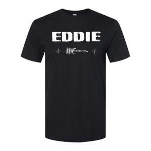 Eddie Guitar Heartbeat Music Guitarist Softstyle CVC T-Shirt