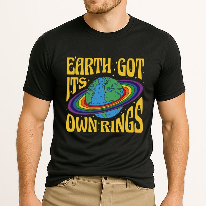 Earth Got It's Own Rings Pride Month Planet Performance Shirt