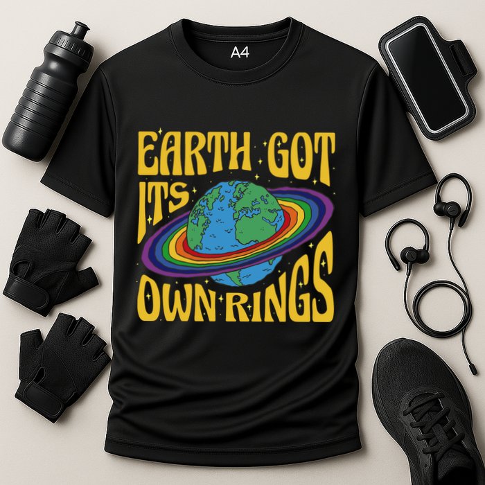 Earth Got It's Own Rings Pride Month Planet Performance Shirt
