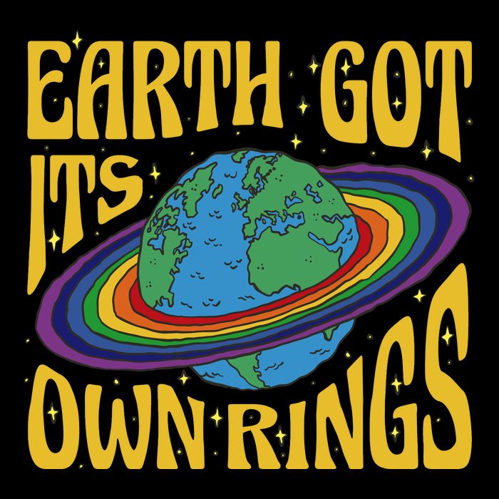Earth Got It's Own Rings Pride Month Planet Crop Top