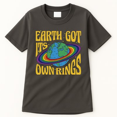 Earth Got It's Own Rings Pride Month Planet Tall T-Shirt