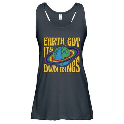 Earth Got It's Own Rings Pride Month Planet Ladies Essential Flowy Tank