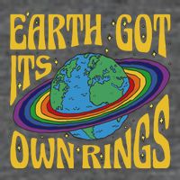 Earth Got It's Own Rings Pride Month Planet Flatbill Hat