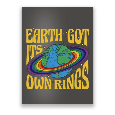 Earth Got It's Own Rings Pride Month Planet Poster