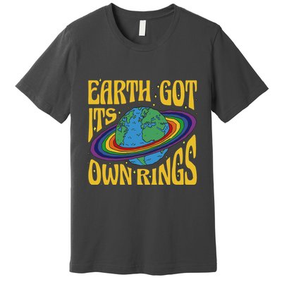 Earth Got It's Own Rings Pride Month Planet Premium T-Shirt