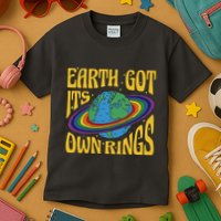 Earth Got It's Own Rings Pride Month Planet Kids T-Shirt