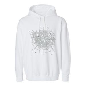 Entomologist Gift Idea Cobweb Spider Garment-Dyed Fleece Hoodie