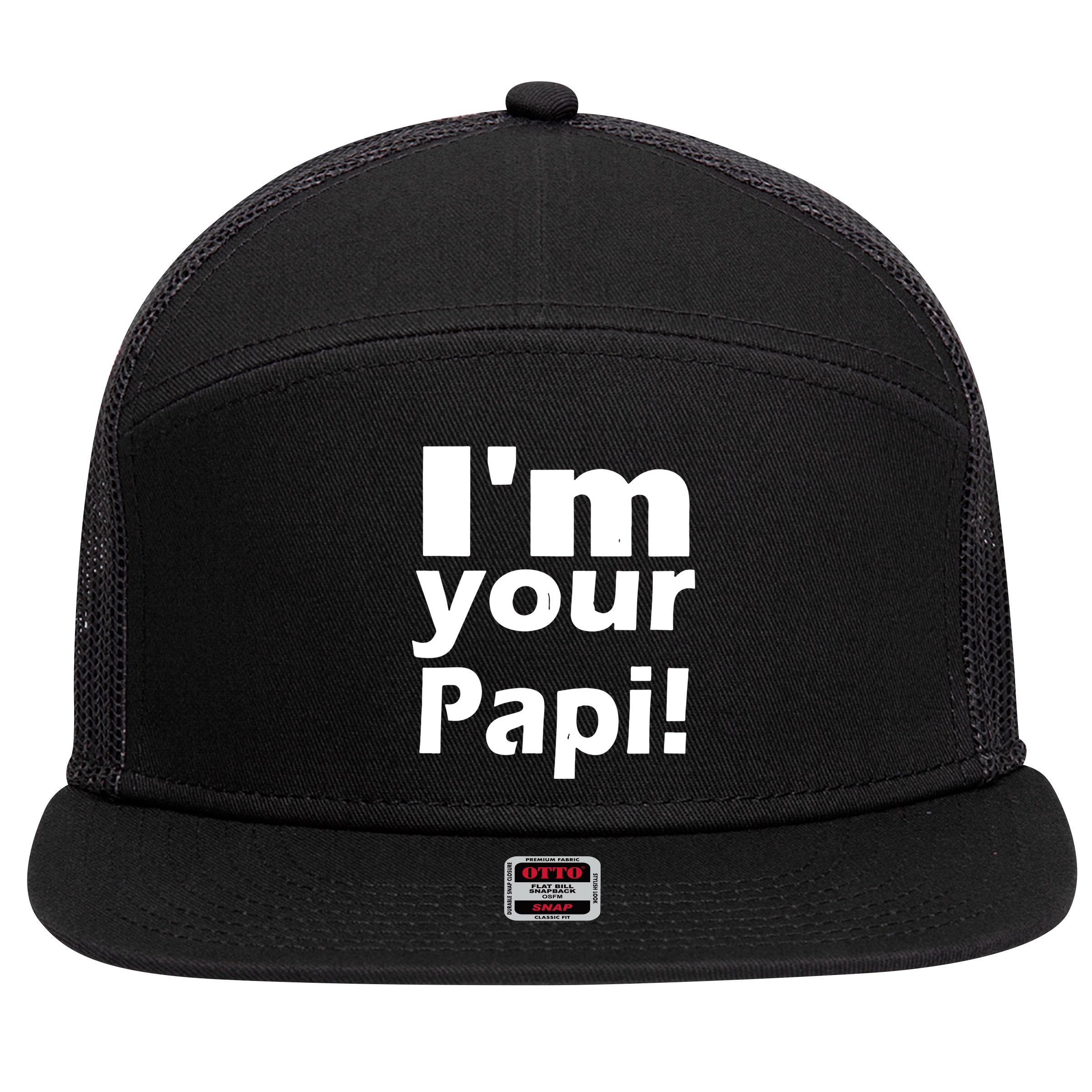 Eddie Guerrero Im Your Papi Funny 7 Panel Mesh Trucker Snapback Hat