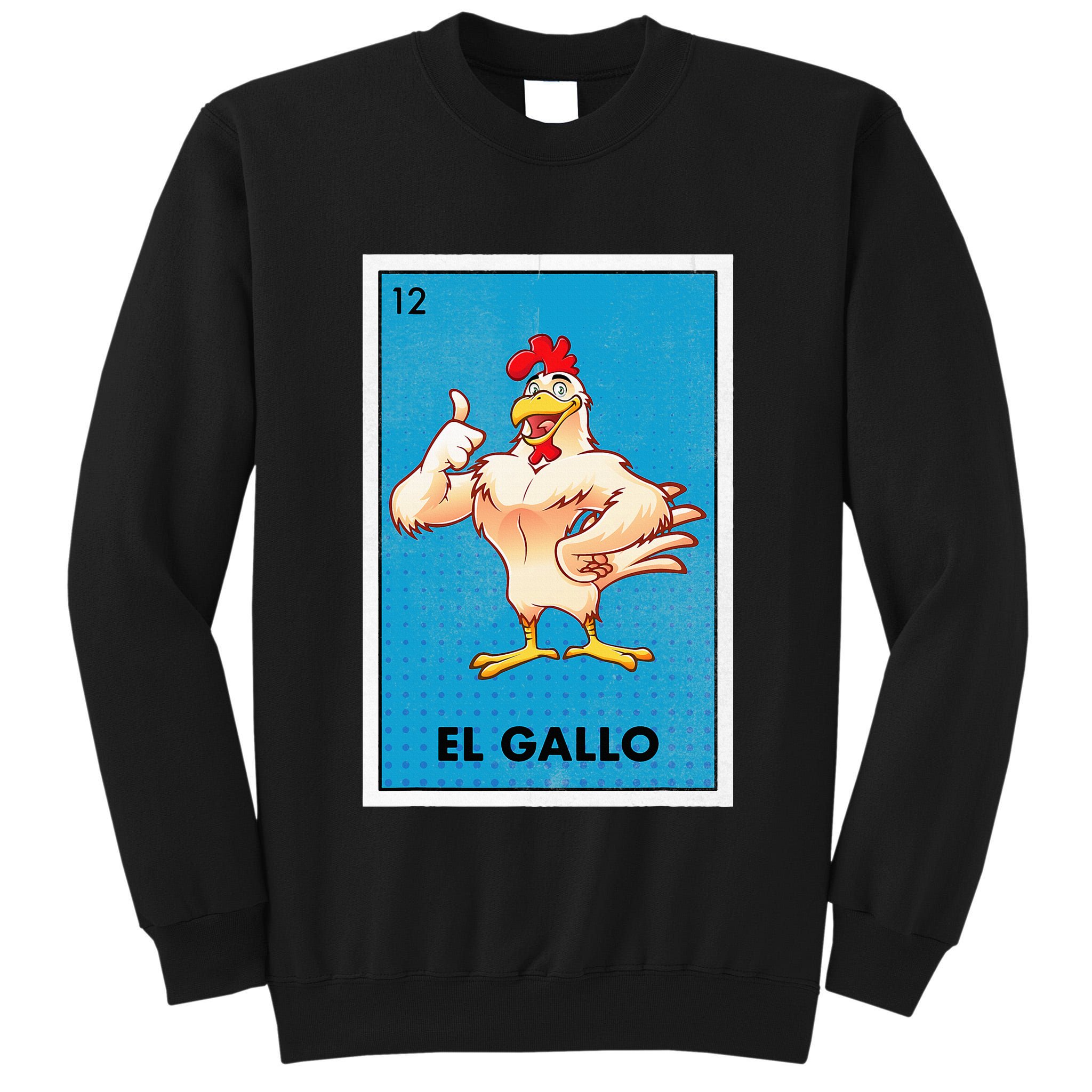 El Gallo Lottery Tradicional Vintage Rooster Tall Sweatshirt
