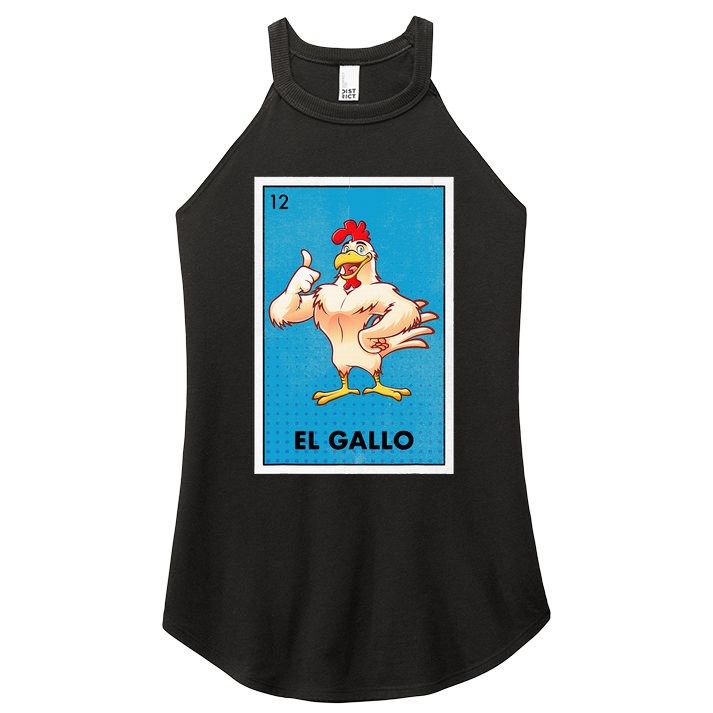 El Gallo Lottery Tradicional Vintage Rooster Women's Perfect Tri Rocker Tank