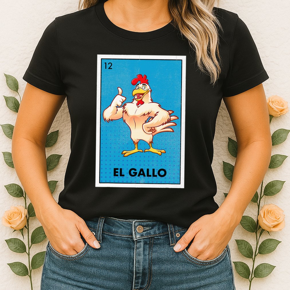 El Gallo Lottery Tradicional Vintage Rooster Womens T-Shirt