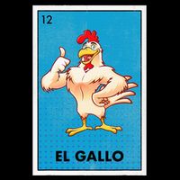El Gallo Lottery Tradicional Vintage Rooster Womens T-Shirt