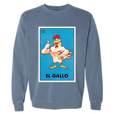El Gallo Lottery Tradicional Vintage Rooster Garment-Dyed Sweatshirt