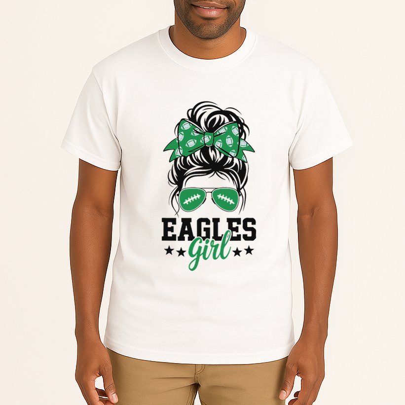 Eagles Girl Messy Bun Tall T-Shirt