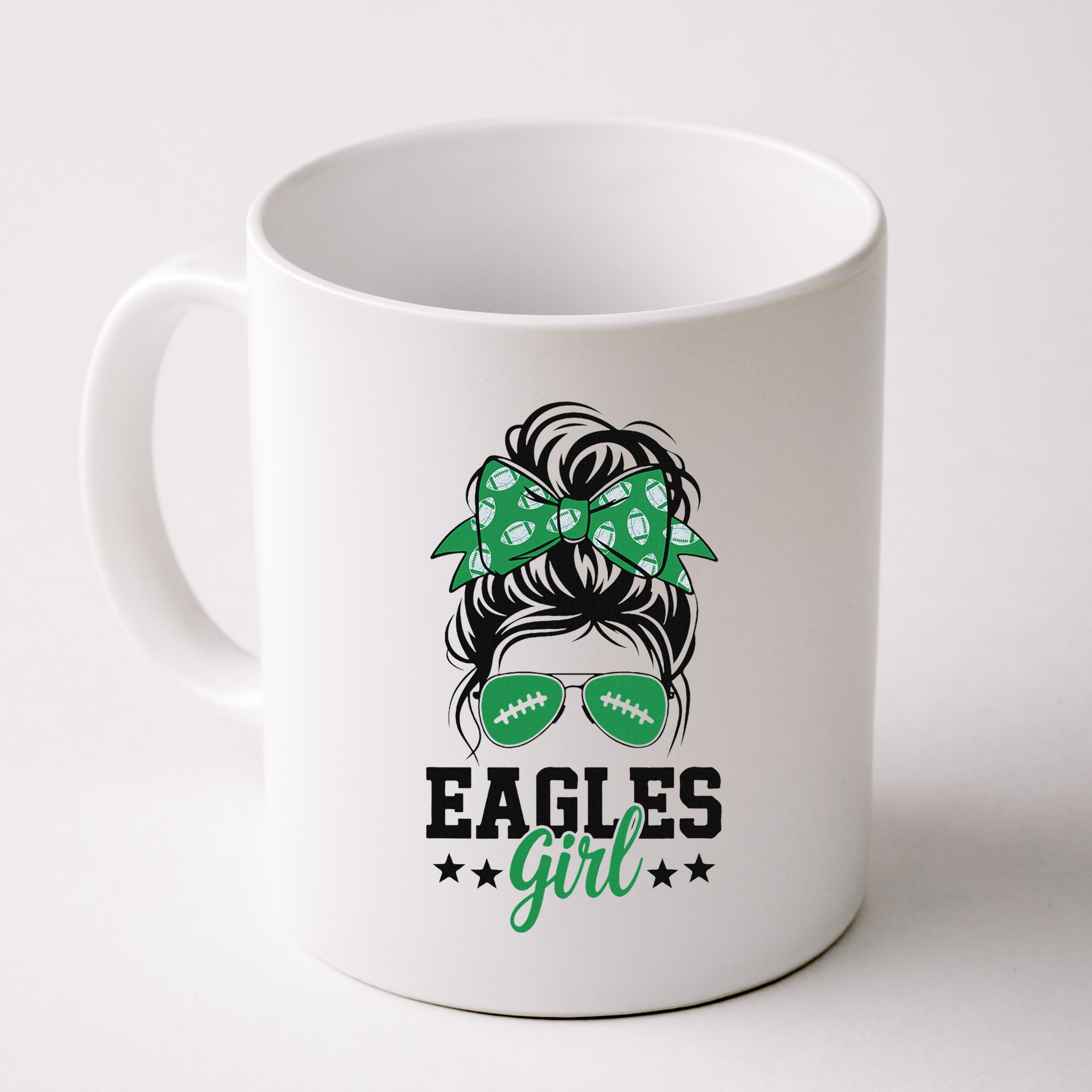 Eagles Girl Messy Bun Mug