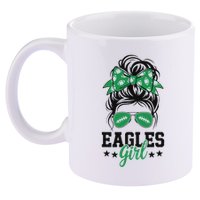 Eagles Girl Messy Bun 11oz C Handle Ceramic Mug
