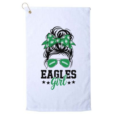 Eagles Girl Messy Bun Golf Towel