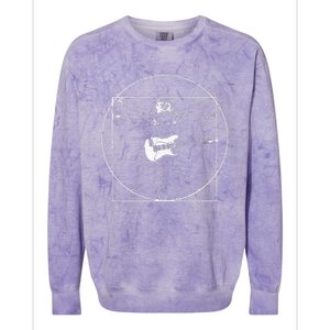 Electric Guitar Musician Gift Da Vinci Drawing Colorblast Crewneck Sweatshirt