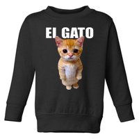 El Gato Meme Sad Crying Cat Munchkin Kitty Meme Trendy Toddler Sweatshirt