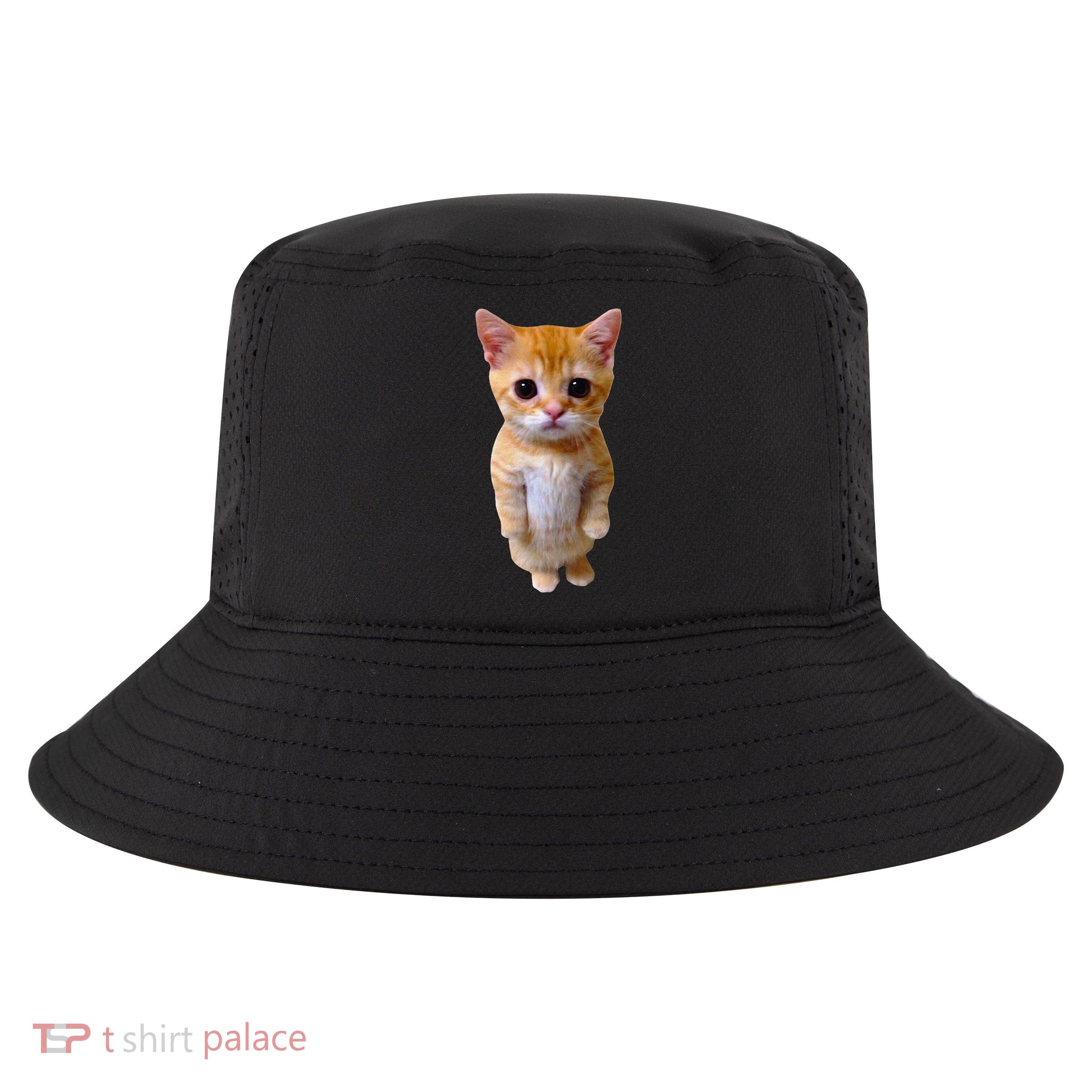 El Gato Meme Sad Crying Cat Munchkin Kitty Meme Trendy Cool Comfort Performance Bucket Hat