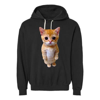 El Gato Meme Sad Crying Cat Munchkin Kitty Meme Trendy Garment-Dyed Fleece Hoodie