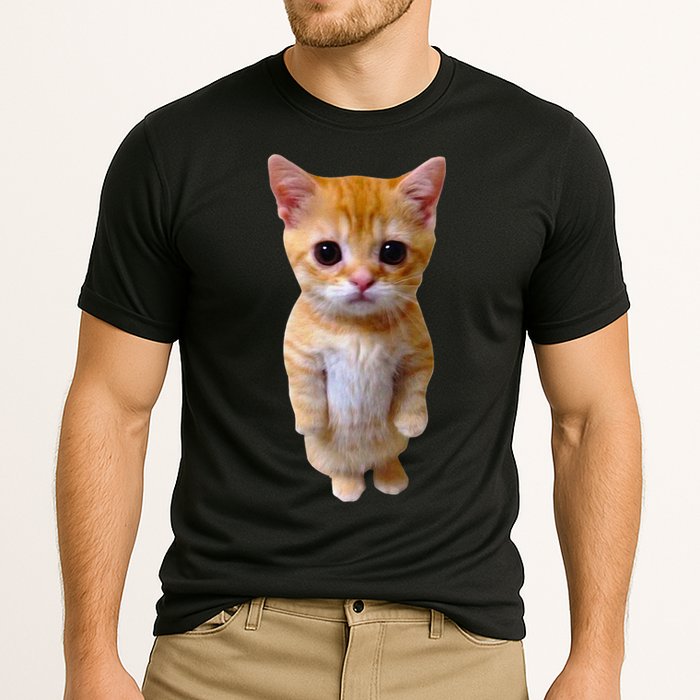 El Gato Meme Sad Crying Cat Munchkin Kitty Meme Trendy Cooling Performance Crew T-Shirt