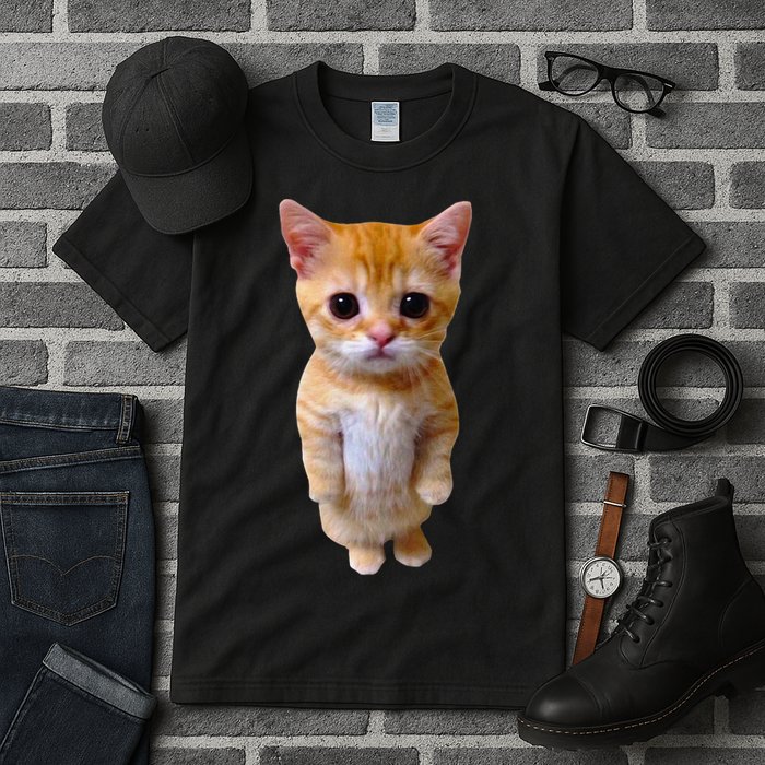El Gato Meme Sad Crying Cat Munchkin Kitty Meme Trendy Tall T-Shirt