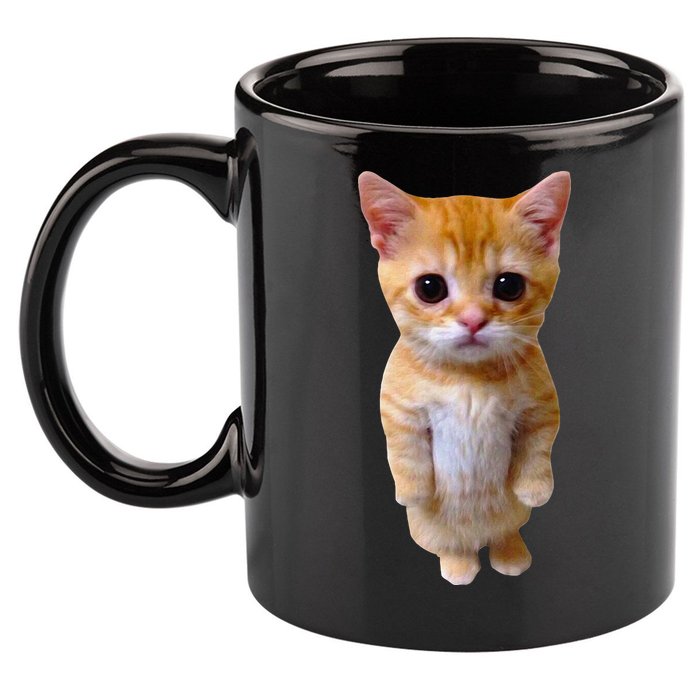 El Gato Meme Sad Crying Cat Munchkin Kitty Meme Trendy 11oz C Handle Ceramic Mug
