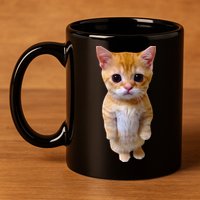 El Gato Meme Sad Crying Cat Munchkin Kitty Meme Trendy 11oz C Handle Ceramic Mug