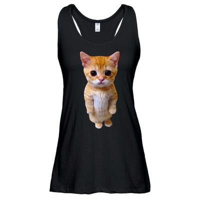 El Gato Meme Sad Crying Cat Munchkin Kitty Meme Trendy Ladies Essential Flowy Tank